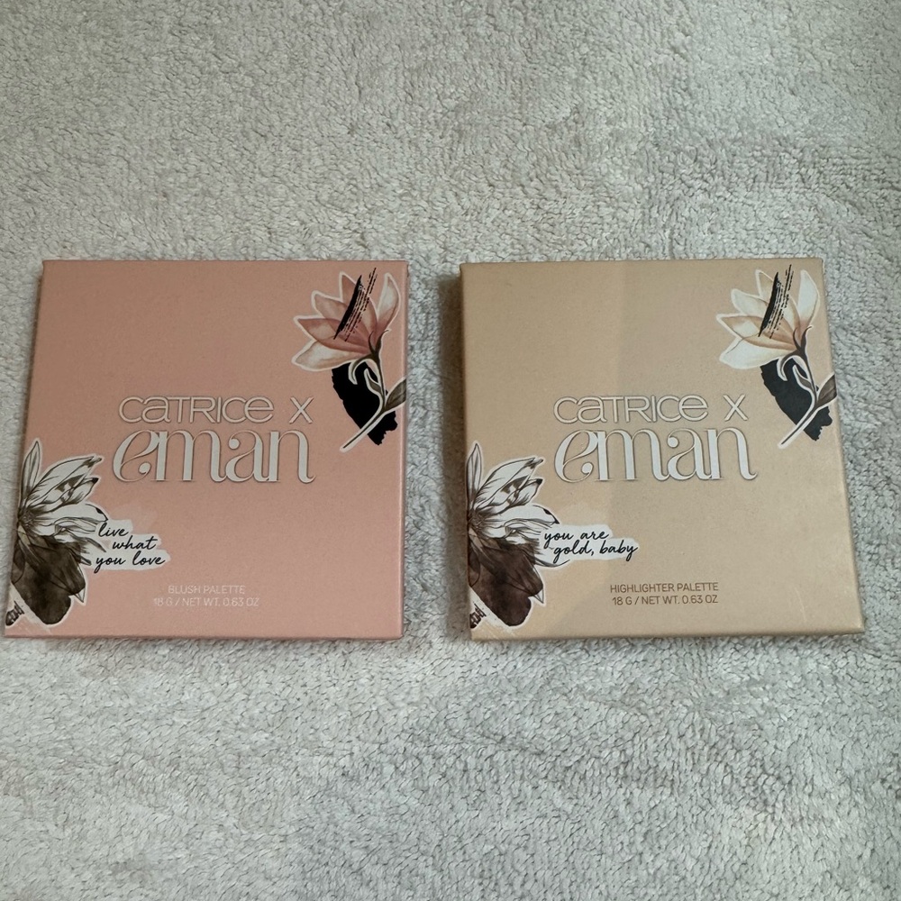 Catrice x Eman Blush and Highlighter Palette Set - Pink and Tan